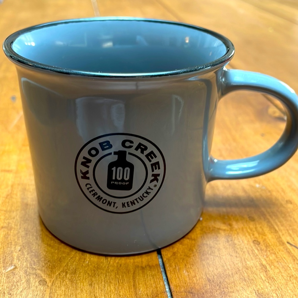Knob Creek Grey/Black Ceramic Cup Mug (10 fl oz)